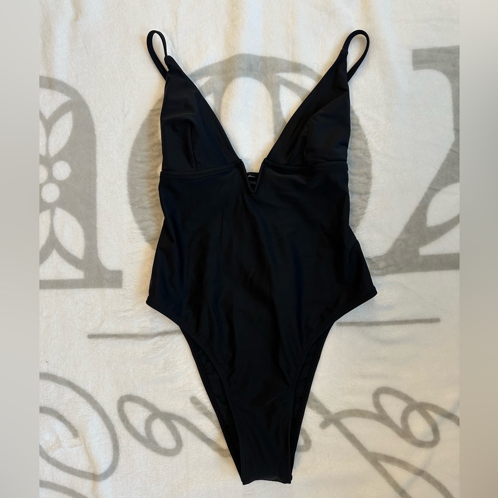 NWT Elegant Women's Black One Piece Swimsuit